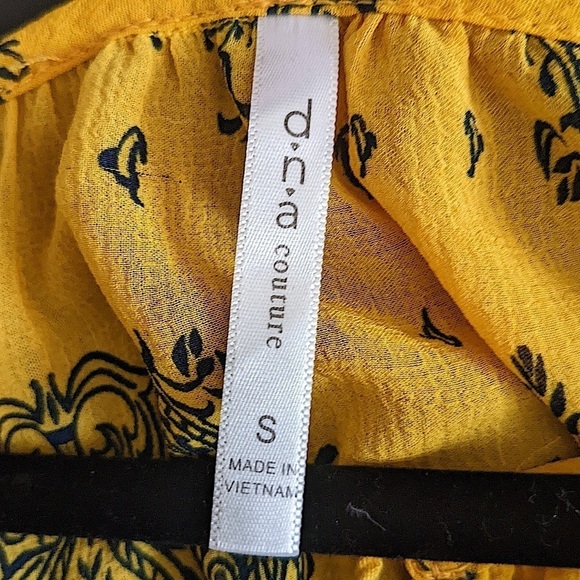 𝅺dna Couture Boho Style Print Blouse Size Small - Picture 3 of 8